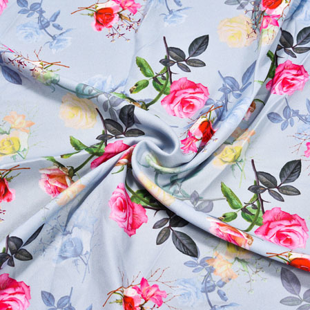 Fancy Floral Printed polyester Shirting Fabric
