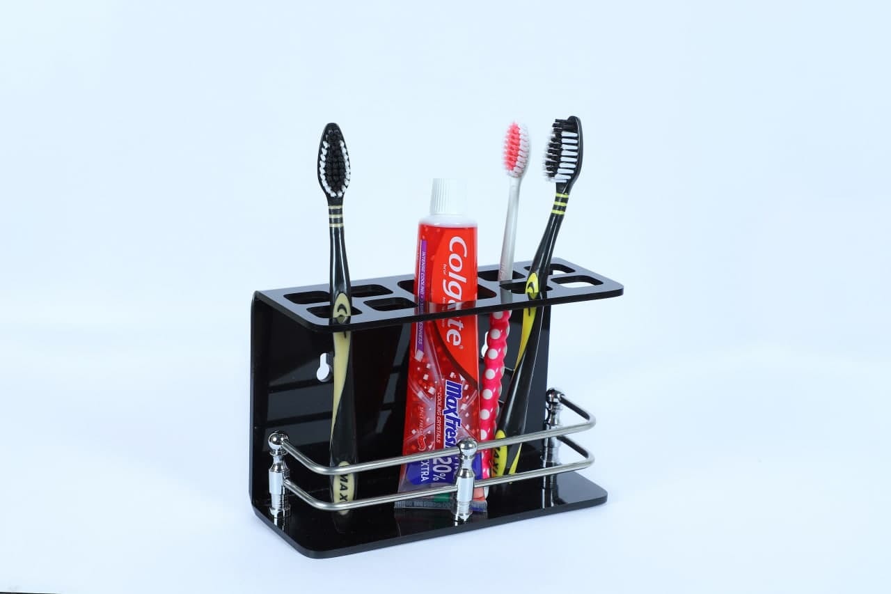 Big Black Acrylic Toothpast Holder
