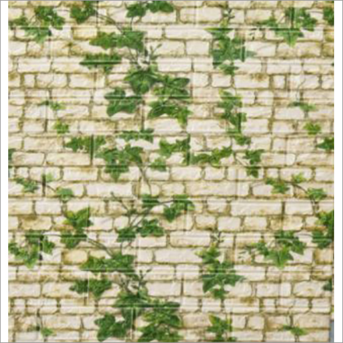 Leaf Print Brick Style Wall Sticker