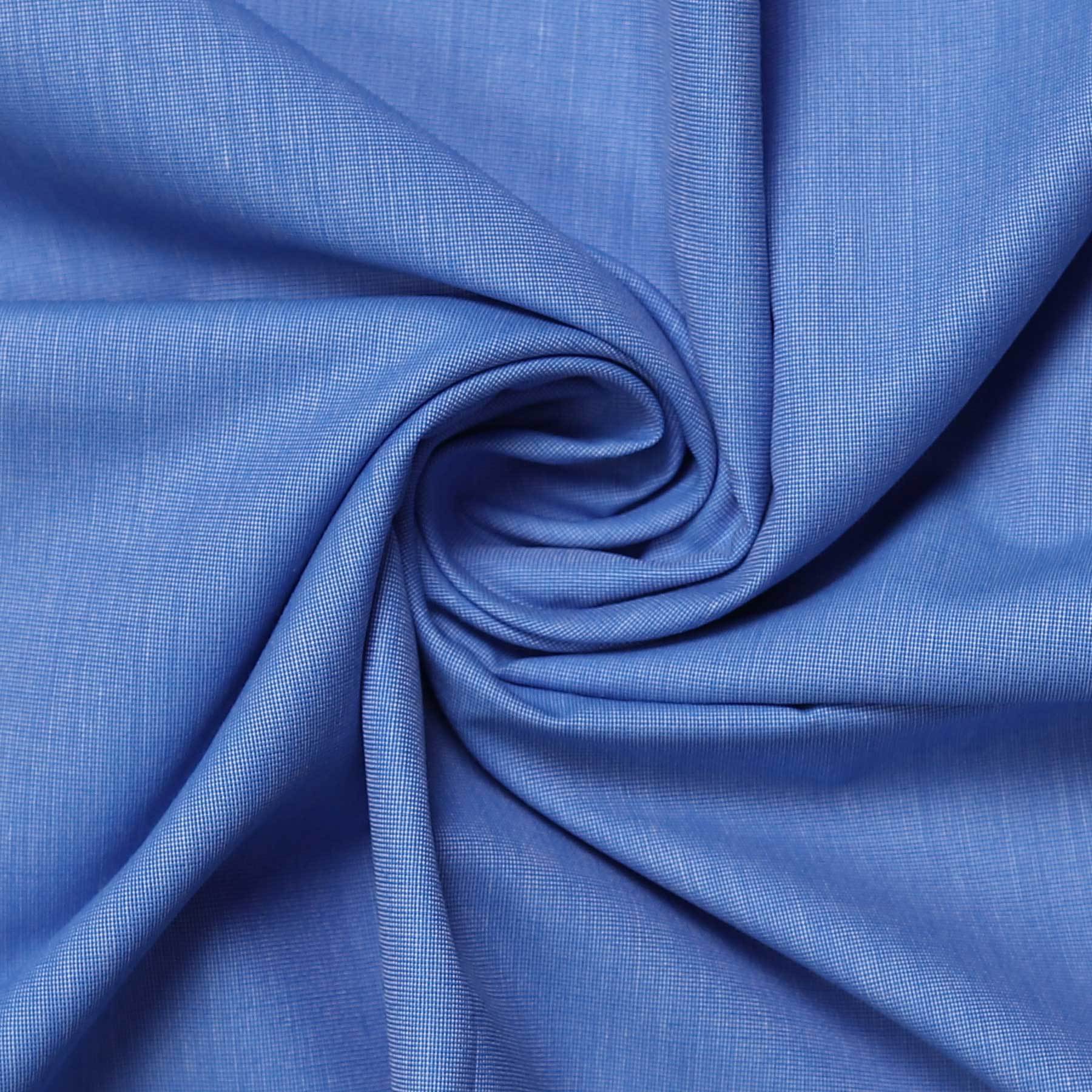 Blue Polyester Fabric, For shirt, GSM: 150-200 GSM