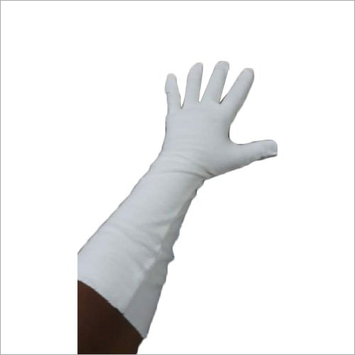 White Lycra Hosiery Hand Gloves