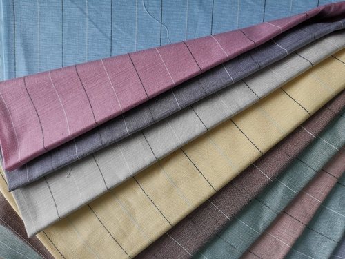 Stripes Polyester Shirt Fabric