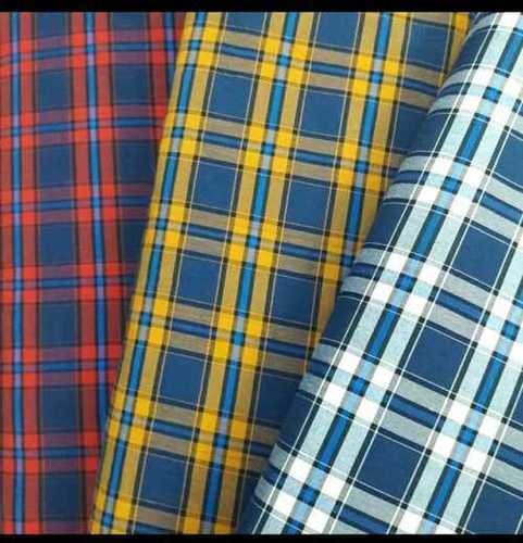 Shirting Fabrics Twill Check Polyester Fabric, For Dress