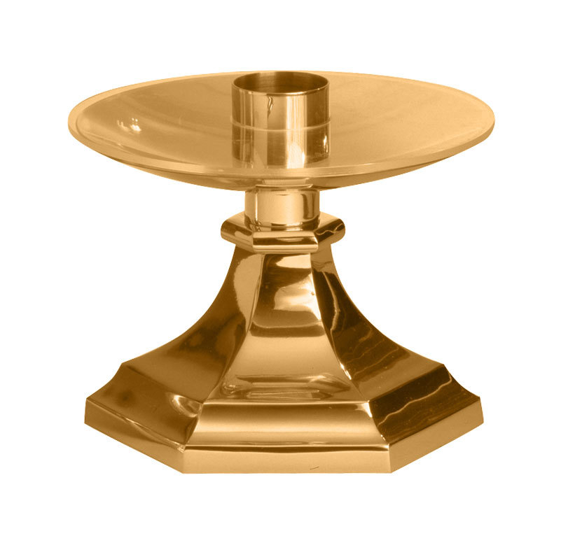 BRASS CHURCH ALTAR TAPER CANDLE HOLDER