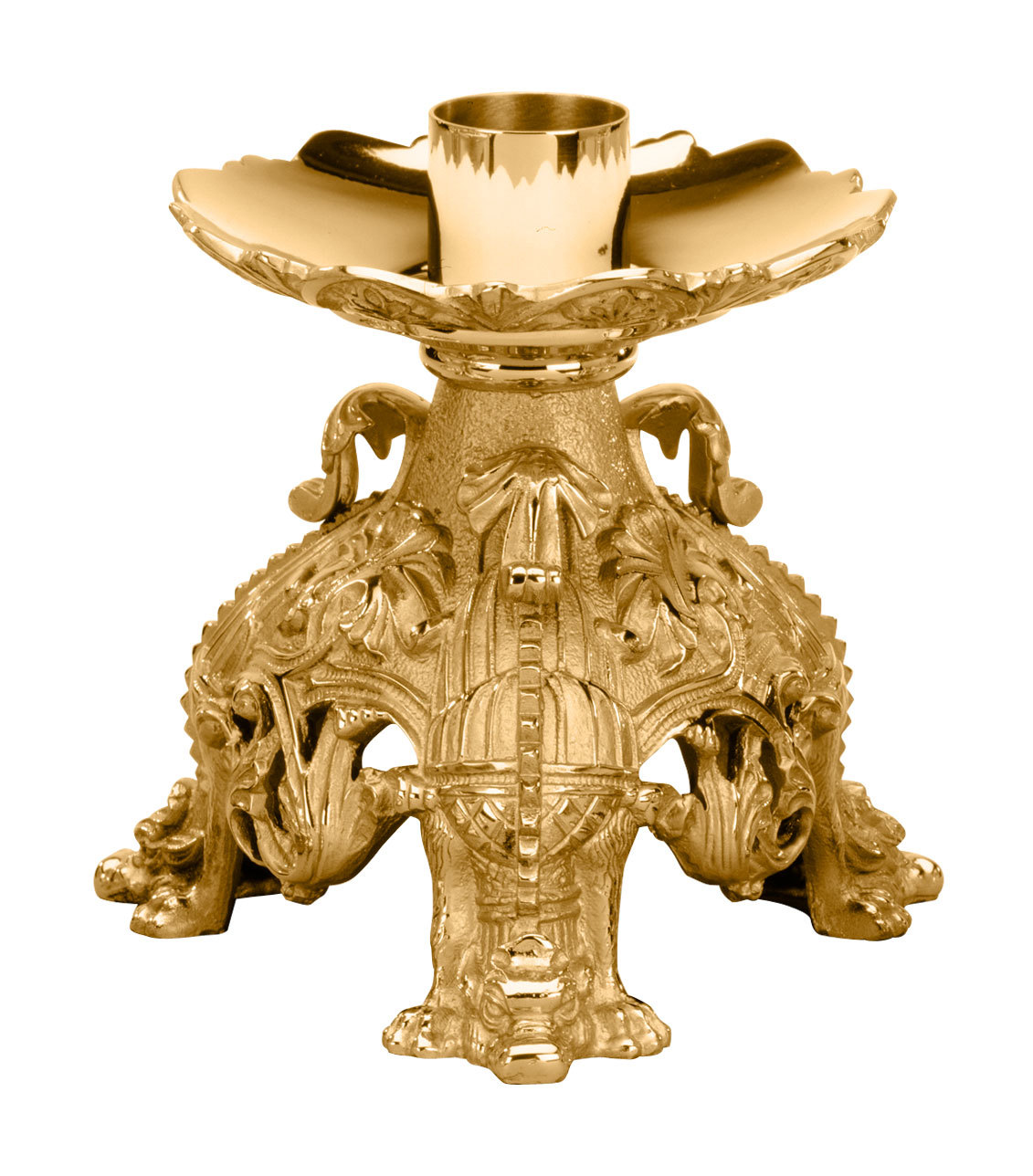 BRASS CHURCH ALTAR TAPER CANDLE HOLDER