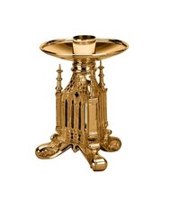 Brass Church Shaped Church Candle Holder For Church
