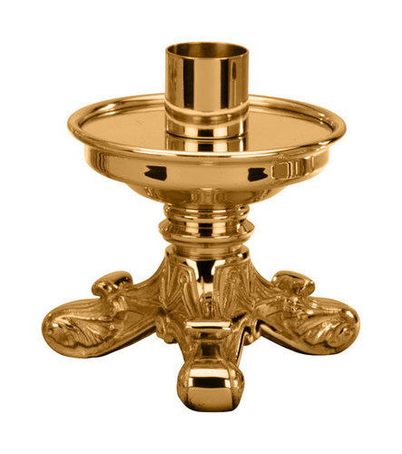 BRASS HIGH QUALITY THREE STAND CHURCH CANDLE HOLDER