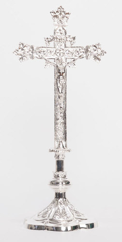 BRASS SILVER ALTAR CROSS FOR CHURCH