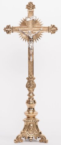 BRASS HIGH QUALITY ALTAR CROSS