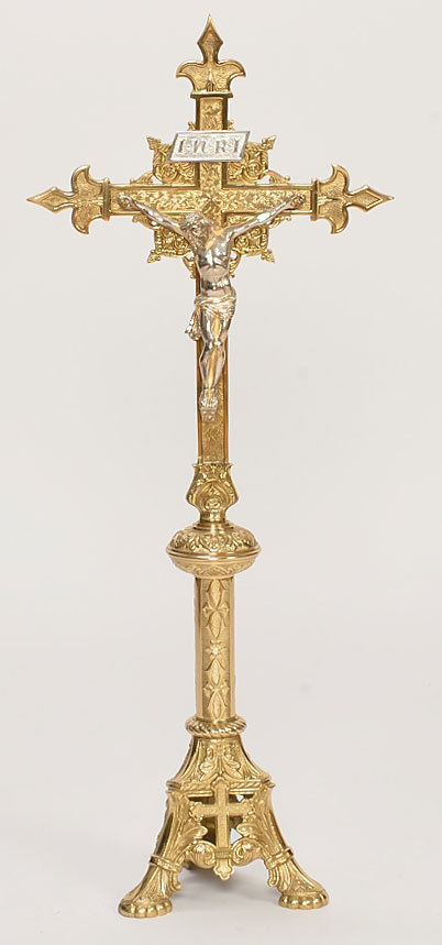 BRASS HIGH QUALITY ALTAR CROSS