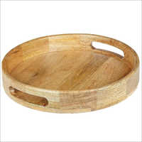 Wooden Round Serving Tray