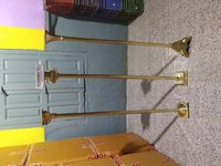 Brass Pillar Candle Holder For Church - Solid Brass, 20 Cm Height, Golden Polished Lacquered | Corrosion Resistant, Heat Resistant, Handcrafted