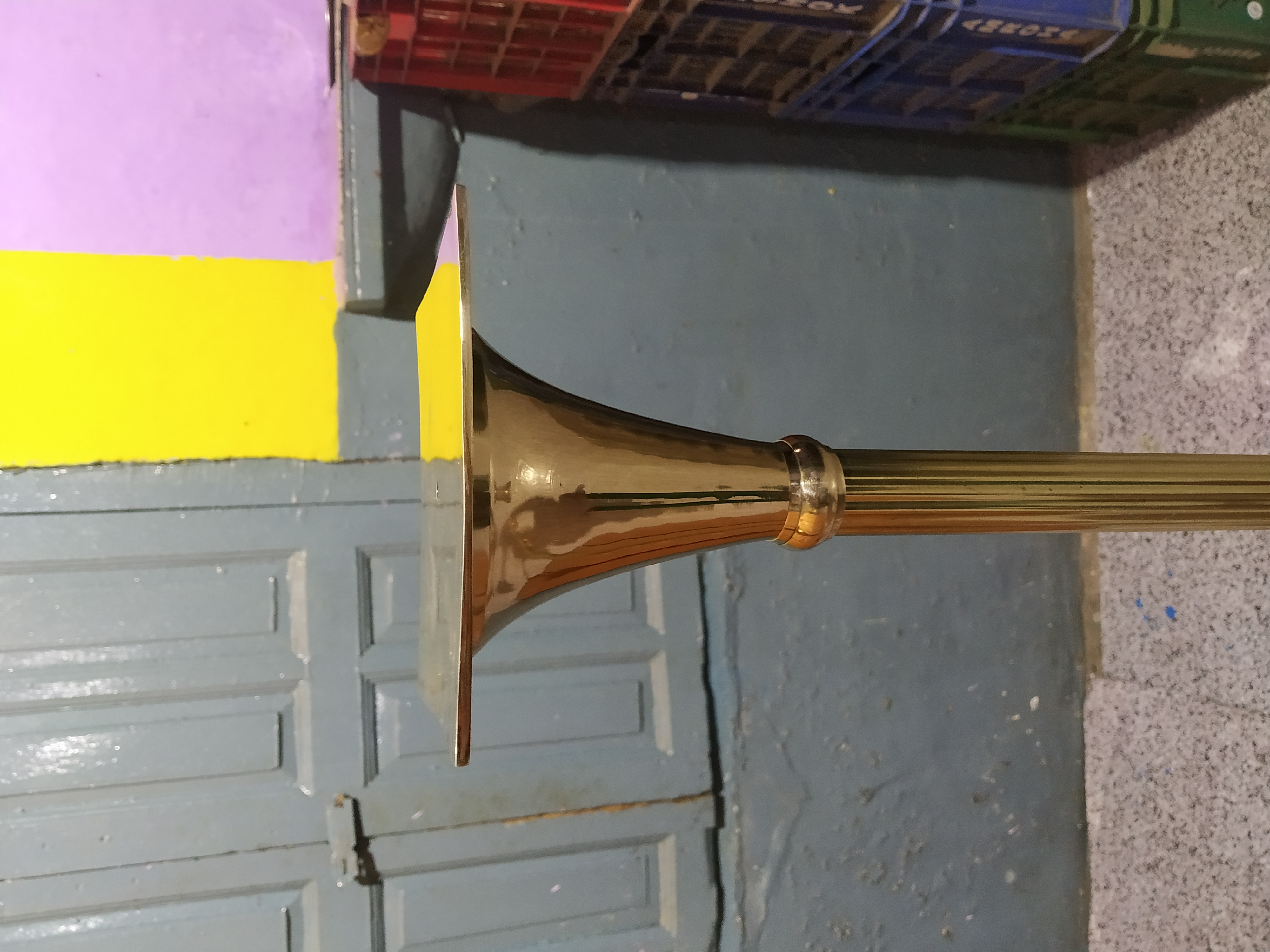 BRASS PILLAR CANDLE HOLDER FOR CHURCH
