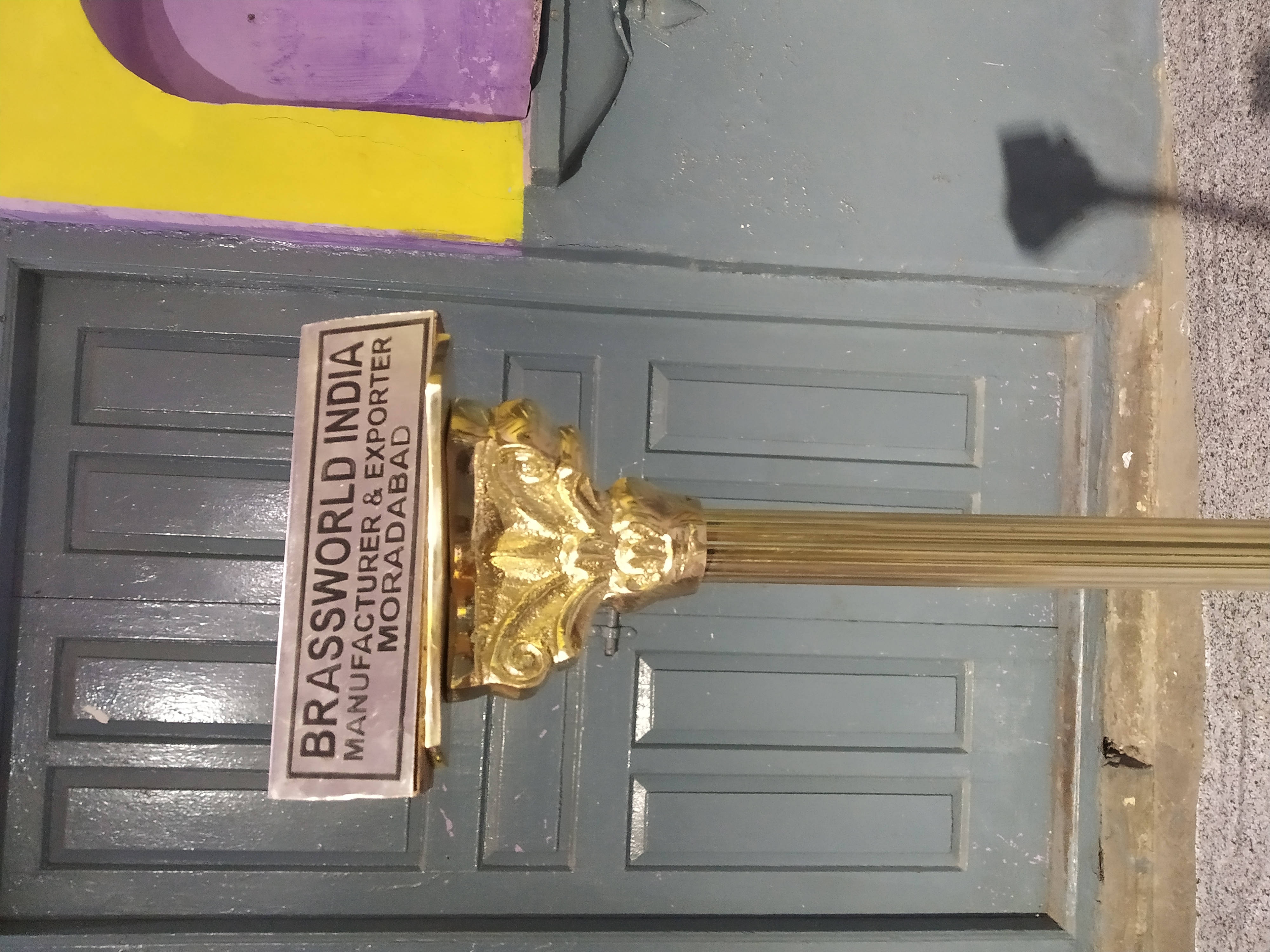 BRASS PILLAR CANDLE HOLDER FOR CHURCH