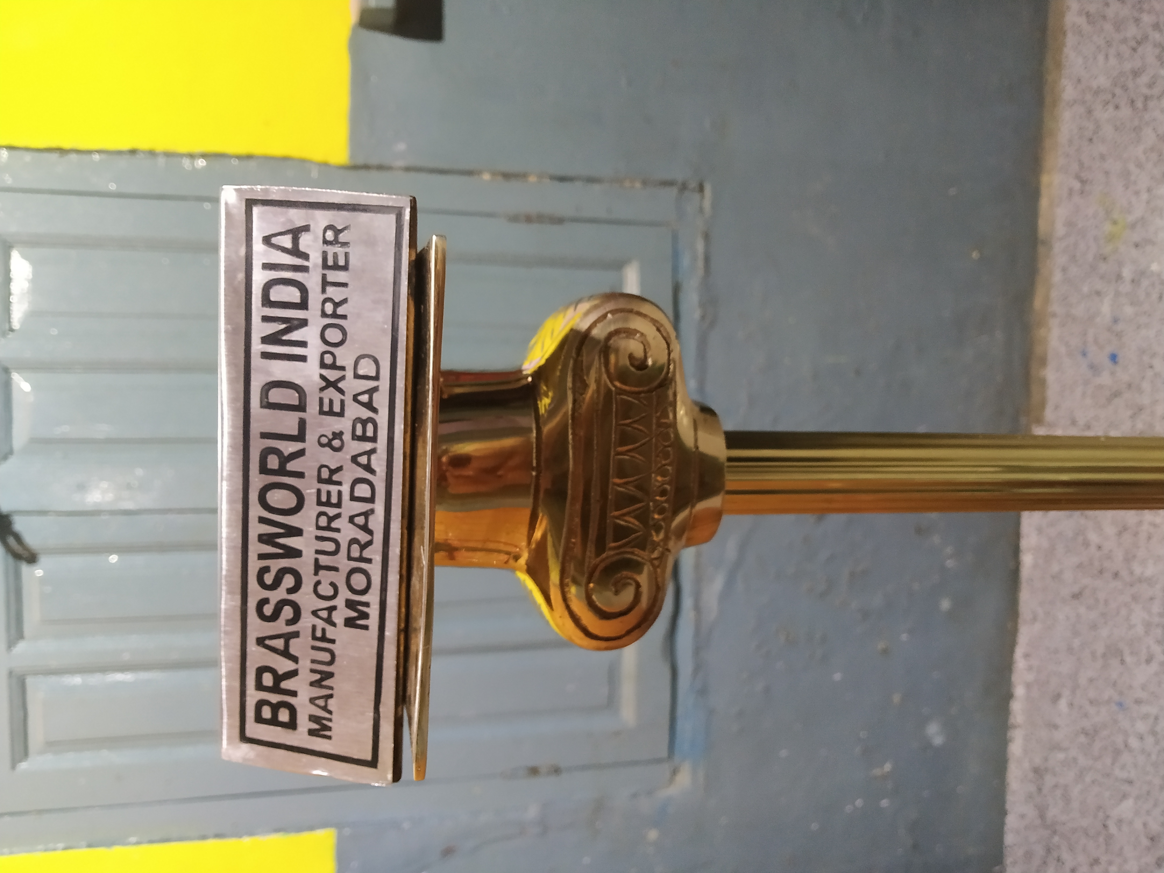 BRASS PILLAR CANDLE HOLDER FOR CHURCH
