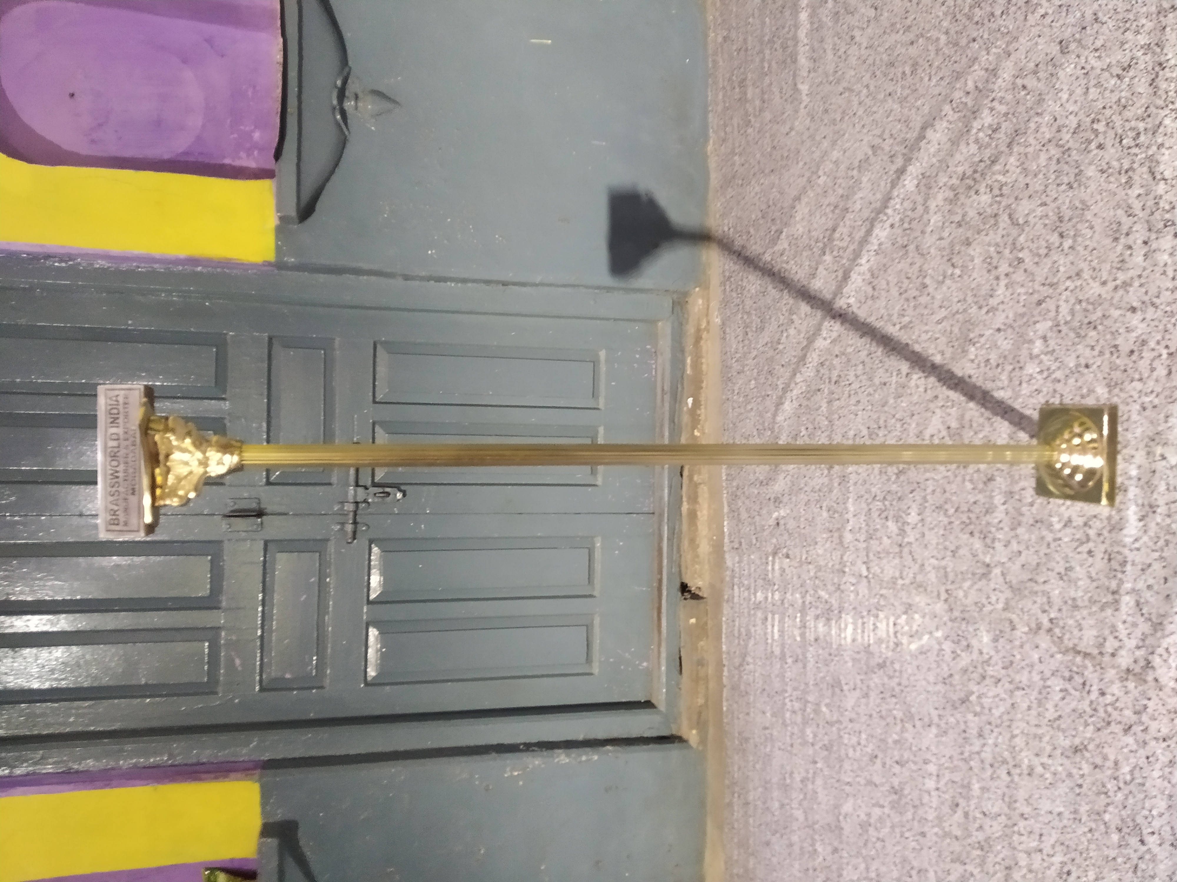 BRASS PILLAR CANDLE HOLDER FOR CHURCH
