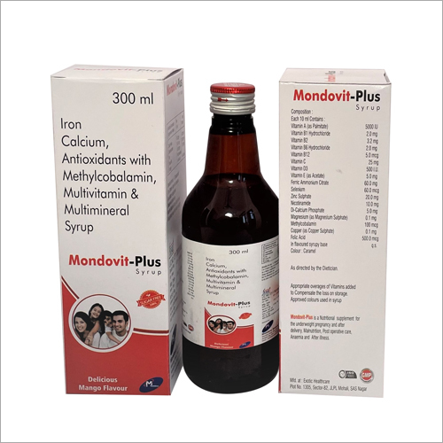 300 ml Iron Calcium Antioxidants With Methylcobalamin Multivitamin and Multimineral Syrup