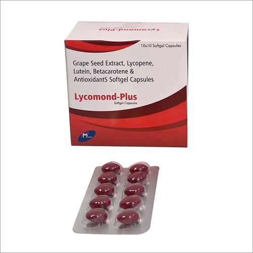 Grape Seed Extract Lycopene Lutein Betacarotene and Antioxidants Softgel Capsules
