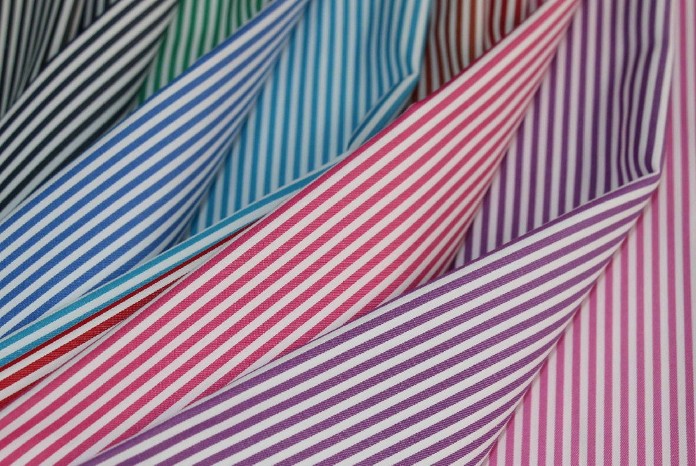 Striped polyester School Uniform Fabric
