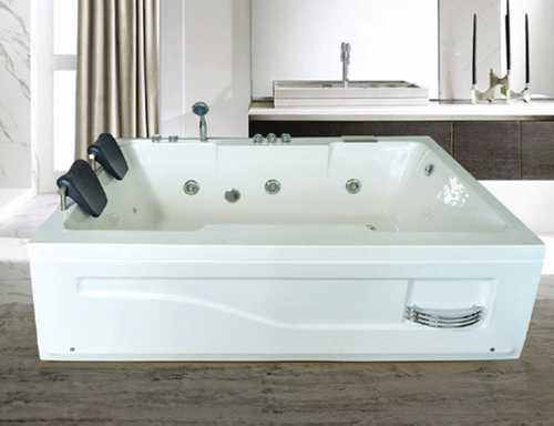 APPOLLO White COMBO 6X4 feet Jacuzzi Bath Tub