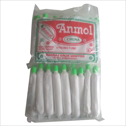 Filled Chuna Plastic Tube - Lime Material | Available in Multiple Sizes for Versatile Applications