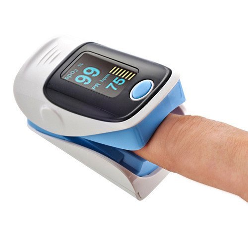 White And Blue Pulse Oximeter
