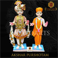 Marble Akshar Purshotam Statue