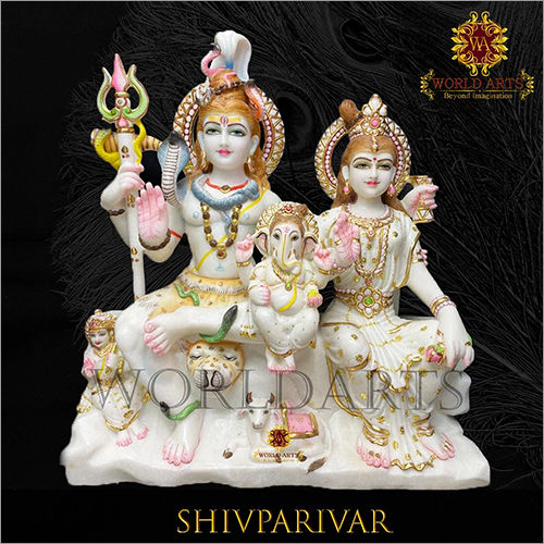 White Marble Gauri Shankar statue