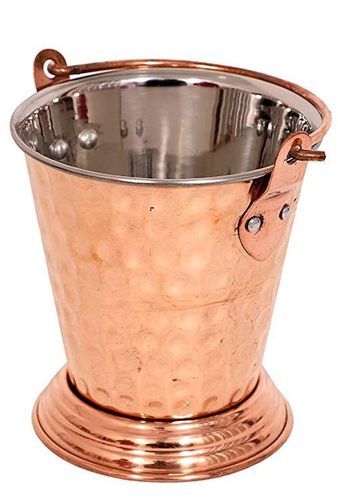 Copper Serving Bucket / Balti No1 Size: 4 X 3.75 Inch