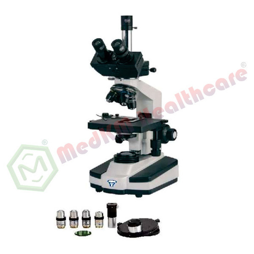 Vision Plus Trinocular Research Phase Contrast Microscope By MEDKM HEALTHCARE