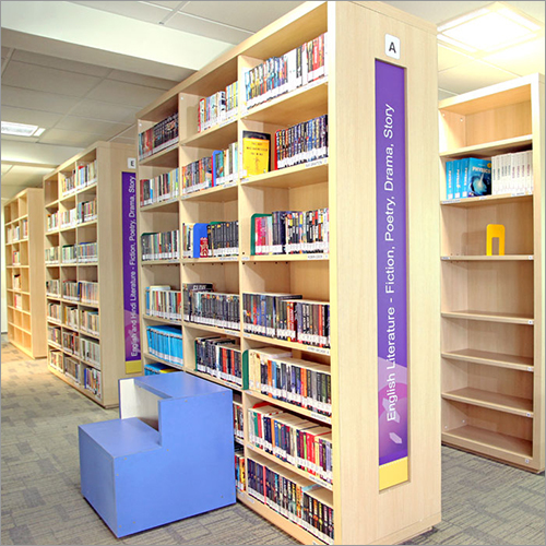 Wooden Library Rack