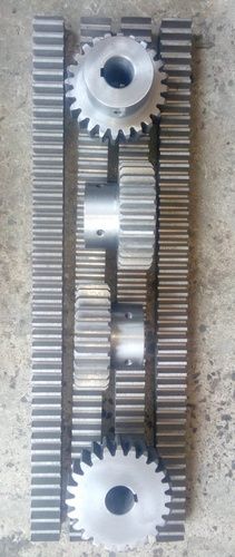 RACK AND PINION - MS Bright Bar Material, Length Up to 3000mm, 01 to 16 Module Pitch, Standard Design or Custom Drawing