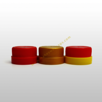 Double Ctc Cap 36mm - Plastic, 36-29mm Size, Yellow/white/red Color | Screw Cap For 2l Pet Bottles In Edible Oil Industries