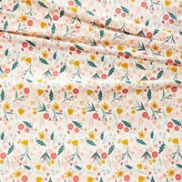 Floral grace printed polyester bed sheet fabric