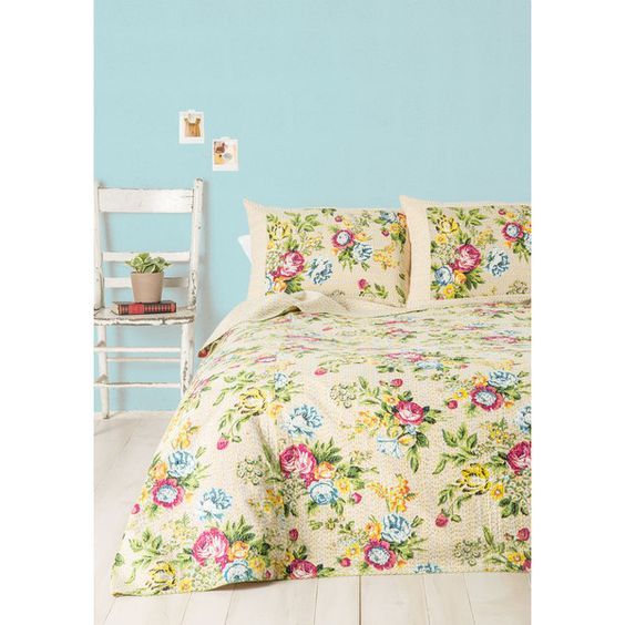 garden floral printed polyester bed sheet fabric