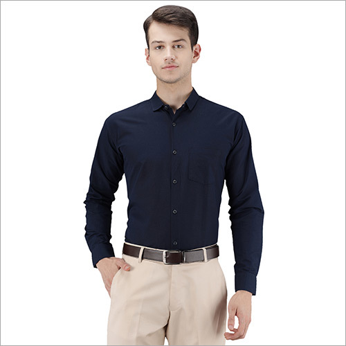 Formal Navy Blue Shirt