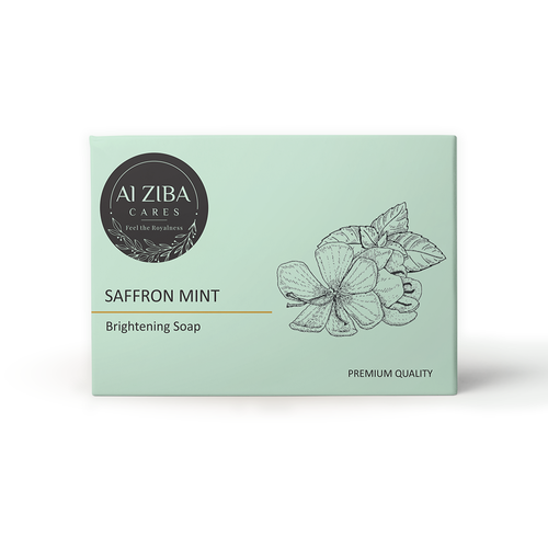 Saffron Mint Brightening Soap - 100gm | Unisex Herbal Extracts Deep Cleansing Smooth Texture Alcohol Free Suitable for All Skin Types
