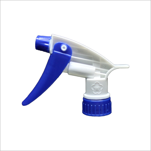 White and Blue Chemical Resistant Trigger Sprayer