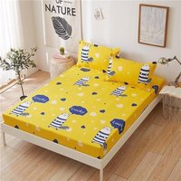 Cartoon printed polyester bed sheet fabric for kids