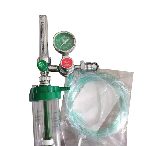 Oxygen Flow Meter With Humidifier And Mask