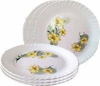 Set of 6 Unbreakable Plastic Round Dinner Plates