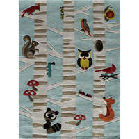 Birds Print Kids Carpet - Feature: Anti Slip