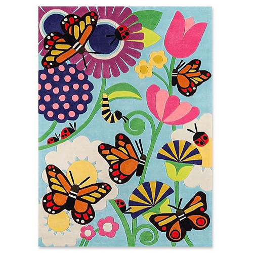Butterfly Print Carpet for Kids