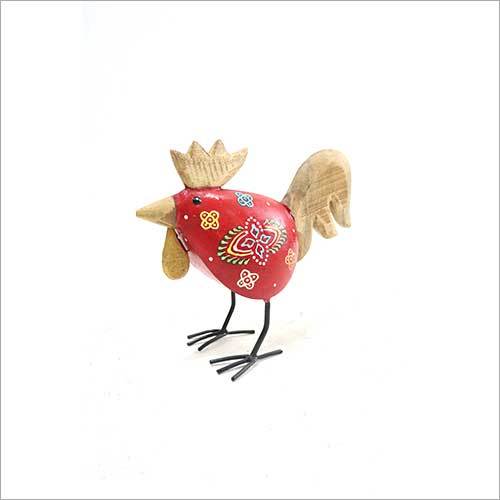 Iron and Wooden Painted Bird