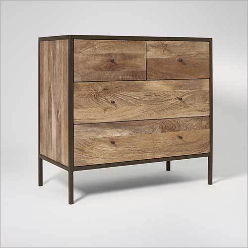 Wooden And Iron Chest Cabinet