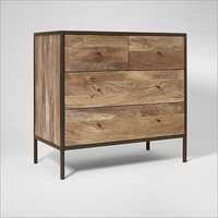 Wooden And Iron Chest Cabinet