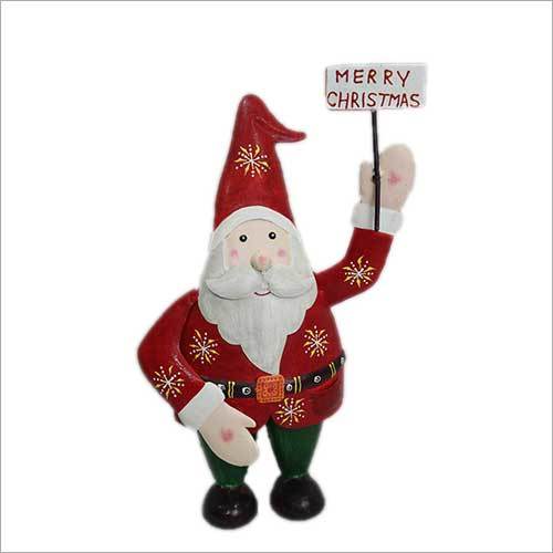 Iron Santa With One Hand Name Plate