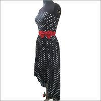 Ladies Crepe High-Low Gown