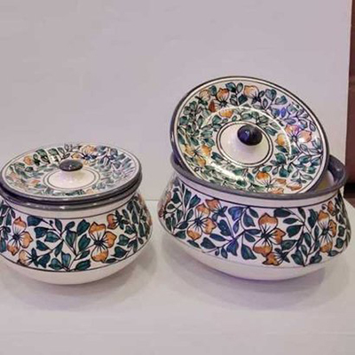 Mugal Painting Ceramic Handi Set By N F CERAMICS