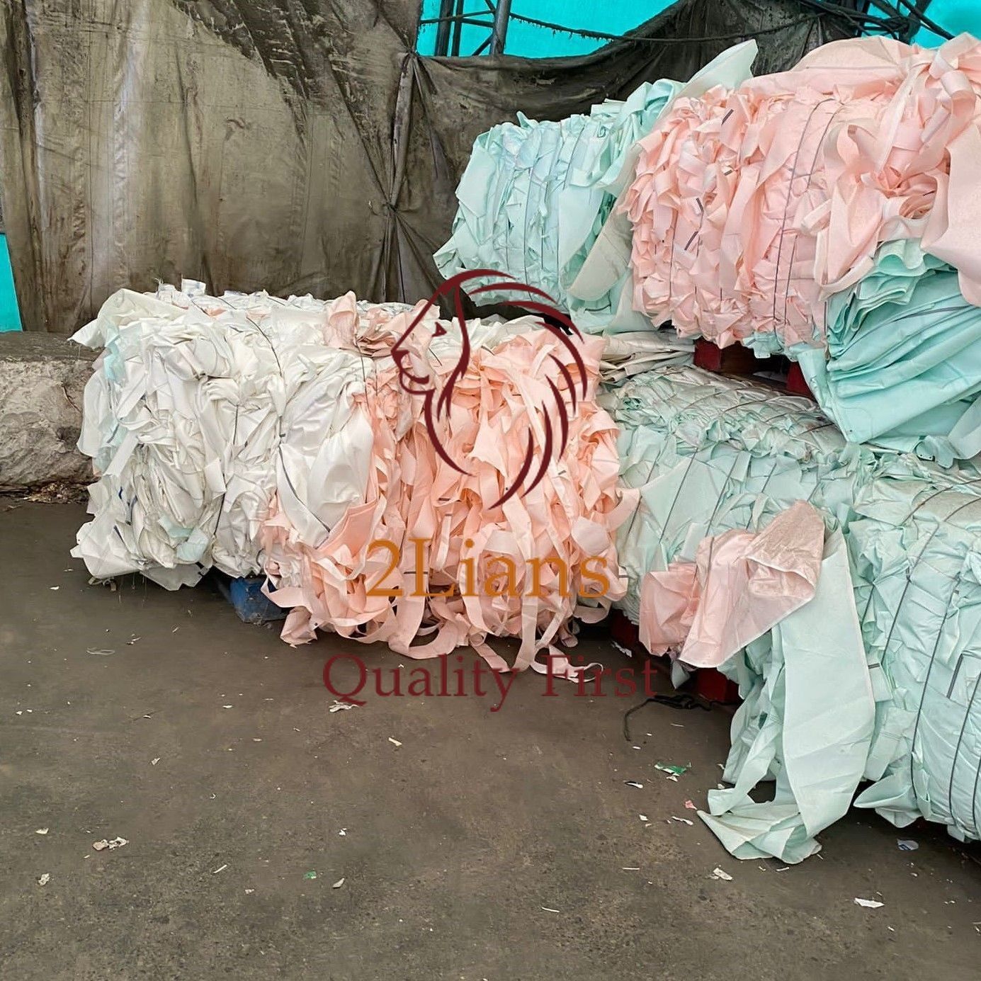 PA66 And Pet Airbag Mix In Bales Plastic Scrap